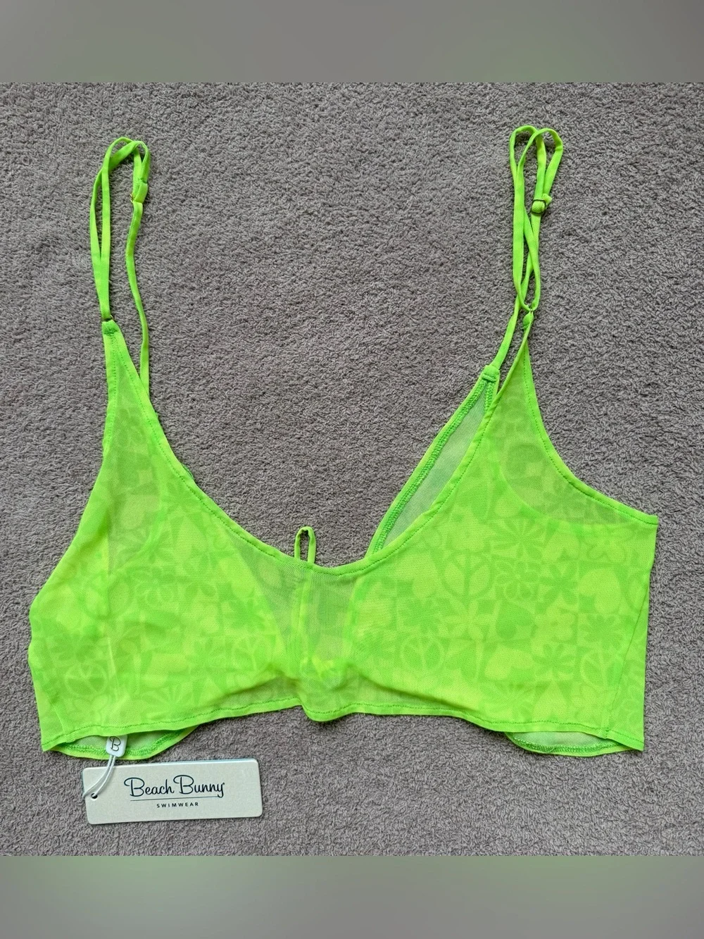 Beach Bunny - CLARA Cami Tie Tank Swim Cover-up - NEON GREEN